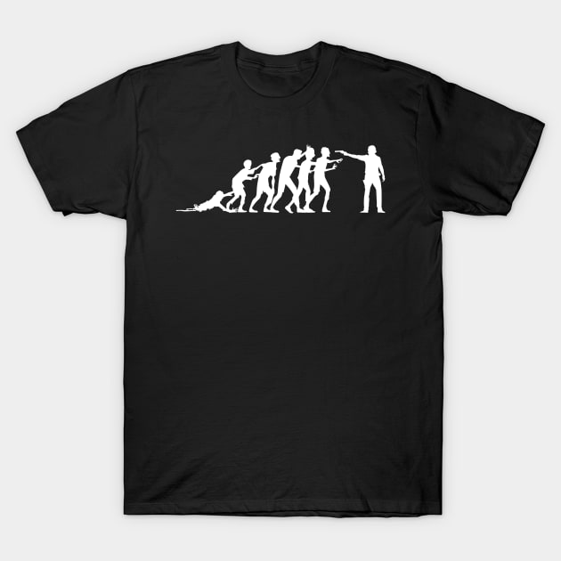 Zombie Evolution - Zombies T-Shirt by fromherotozero